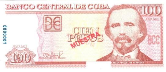 Banco Central de Cuba anuncia la emisión de un nuevo billete de 100 pesos