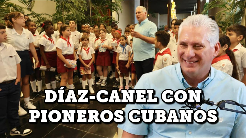 Presidente Díaz-Canel recibe a pioneros cubanos en el Palacio de la Revolución (+ Video)