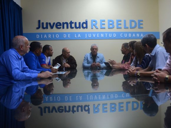 Visita presidente Díaz-Canel nuevas sedes de instituciones de la prensa cubana 