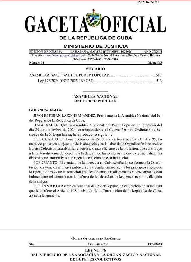 El ejercicio de la Abogacía en Cuba: nuevos desafíos y ... 