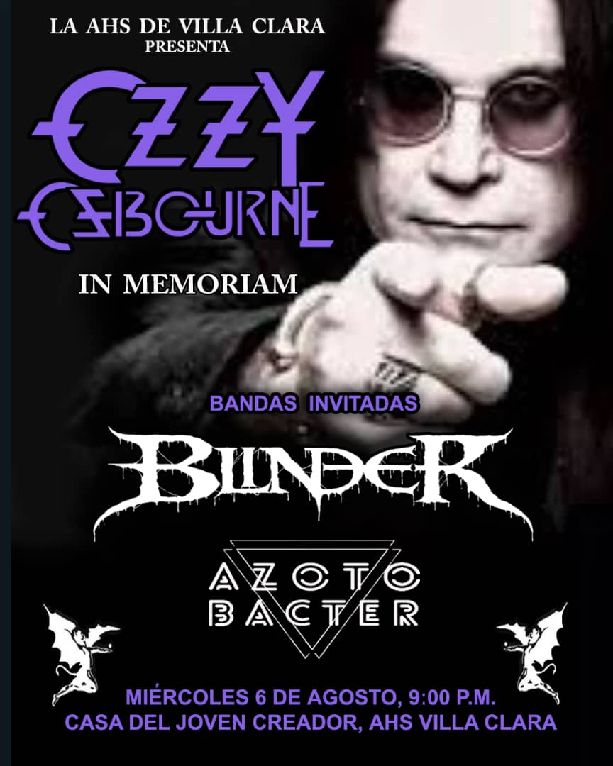 En Santa Clara , Concierto homenaje a Ozzy Osbourne.