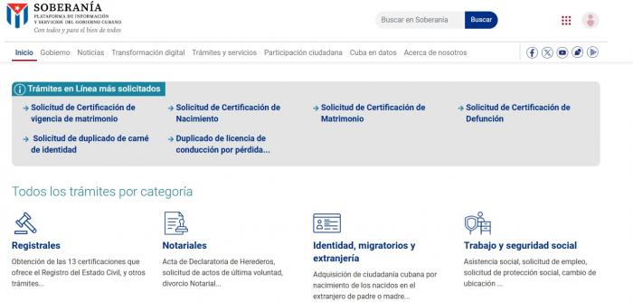 Esta colaboración permitirá un mejor servicio para los trámites registrales en línea. Foto: Captura de pantalla de la web Soberanía