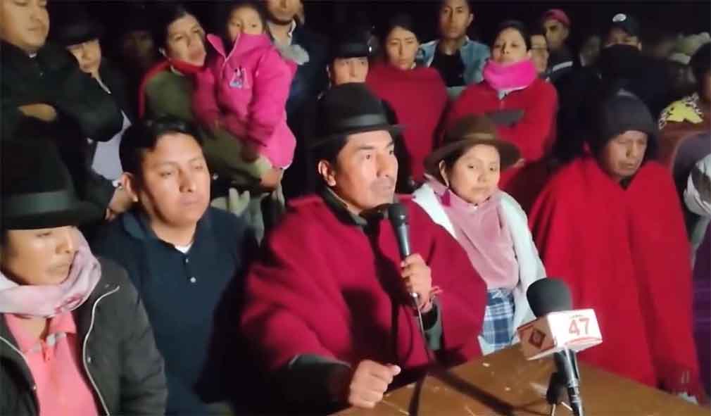 Denuncian en Ecuador intento de asesinato a líder indígena Iza