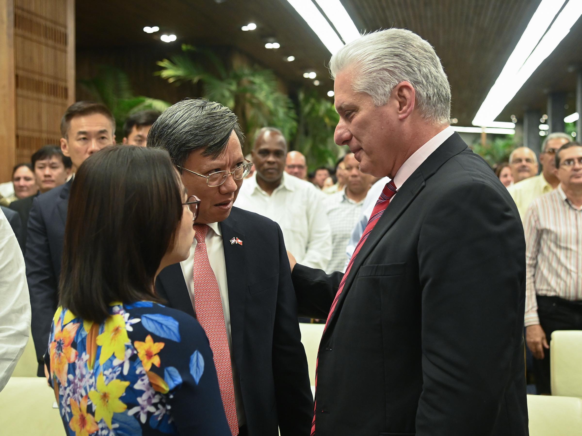 Encabeza Díaz-Canel acto conmemorativo por el aniversario 95 del Partido Comunista de Vietnam
