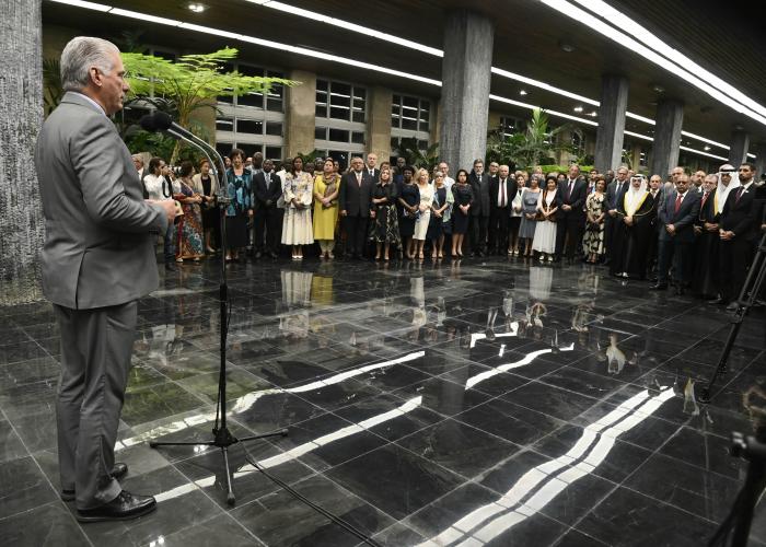 Agradeció el Presidente Díaz-Canel apoyo del cuerpo diplomático acreditado en Cuba