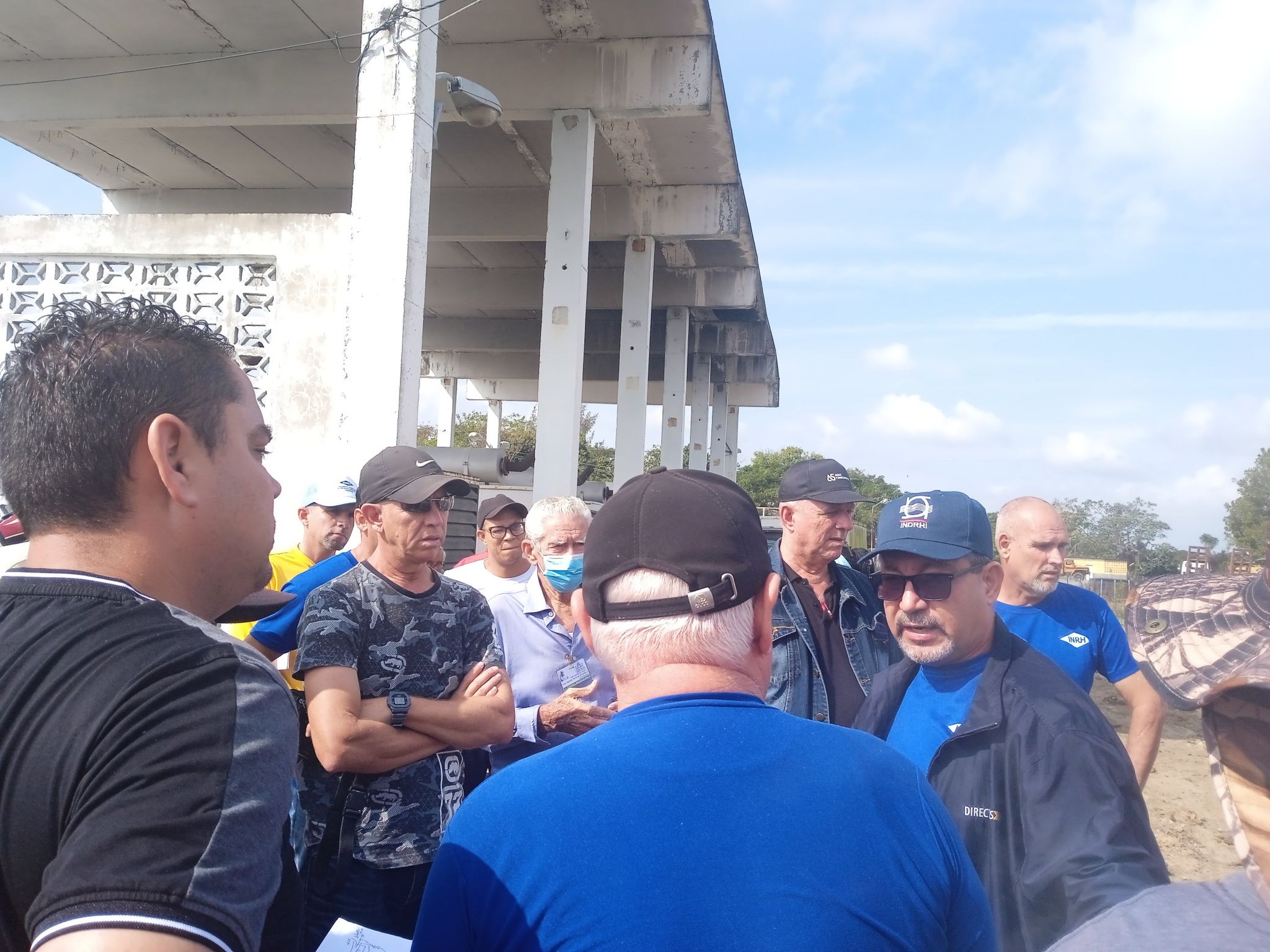 Antonio Rodríguez Rodríguez, presidente del Instituto Nacional de Recursos Hidráulicos, chequeó la inversión en la conductora Mataguá, en el municipio villaclareño de Manicaragua. 