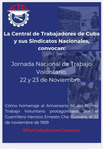 Convocan a Jornada Nacional de Trabajo Voluntario