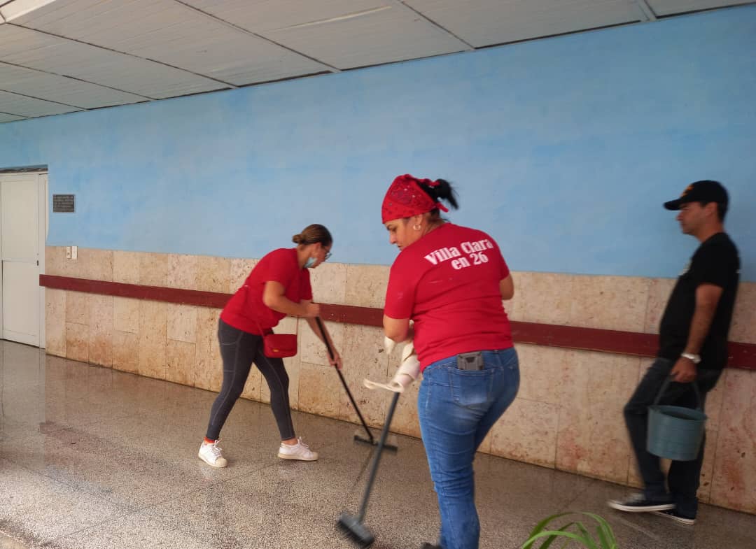 Amplia jornada de higienización en Hospital Provincial "Arnaldo Milián Castro"