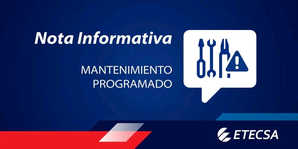 ETECSA informa sobre trabajos técnicos programados en plataformas que soportan algunas numeracionesde servicios móviles y fijos