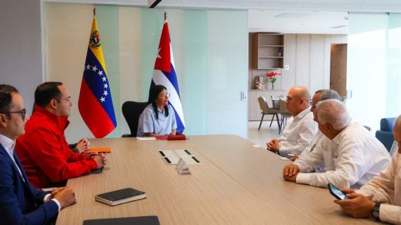 Vicepresidenta ejecutiva de Venezuela recibió a Morales Ojeda