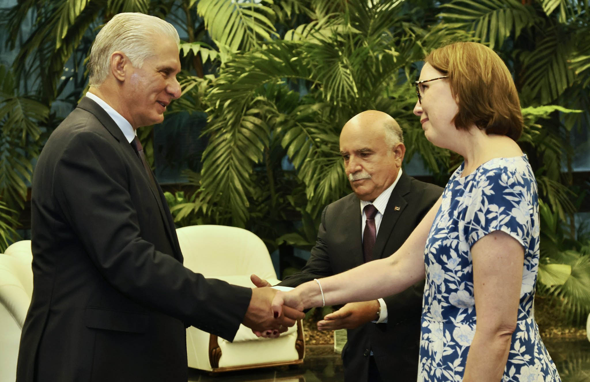 Recibió Díaz-Canel cartas credenciales de 10 nuevos embajadores