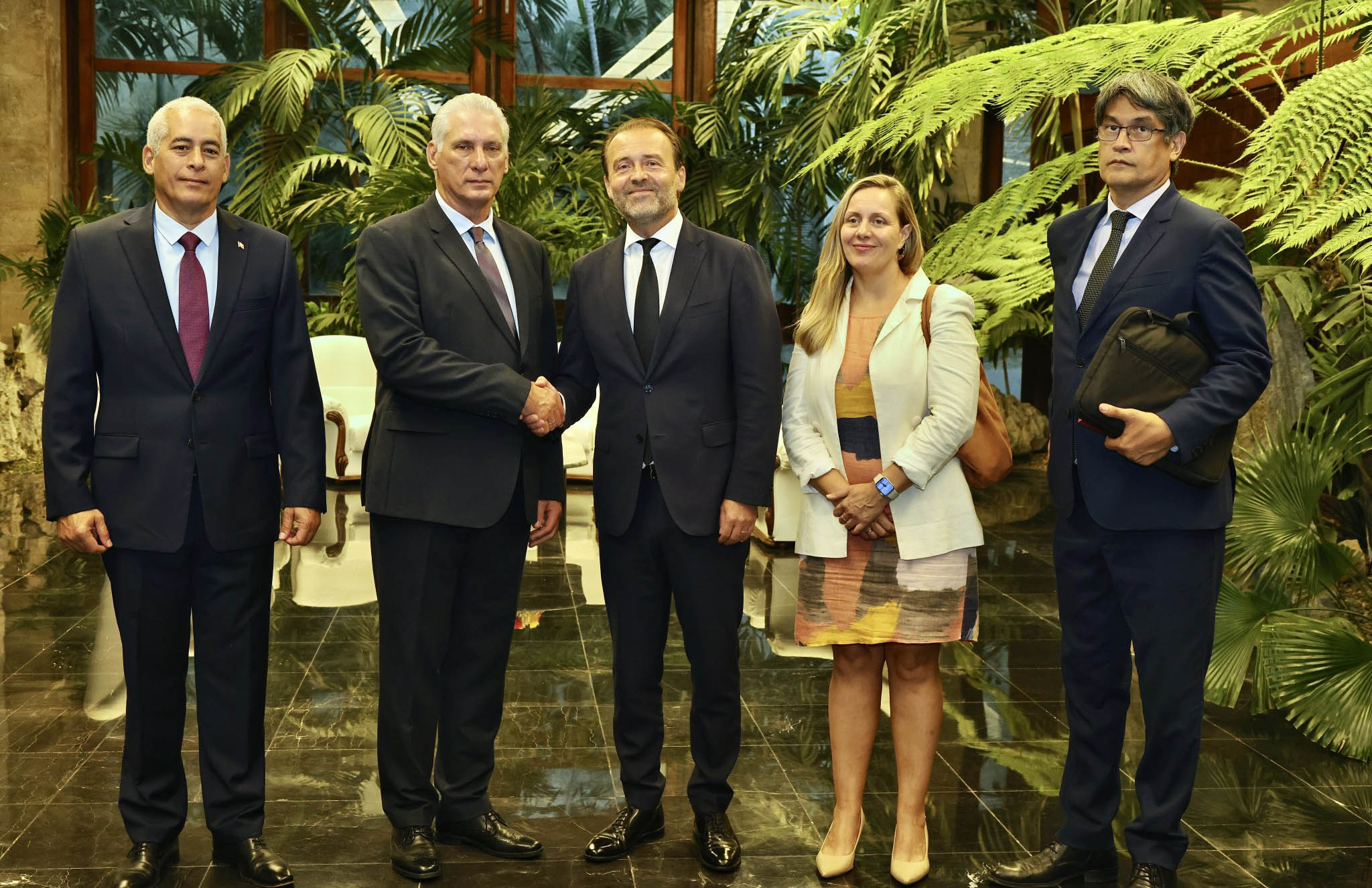 Recibió Díaz-Canel cartas credenciales de 10 nuevos embajadores