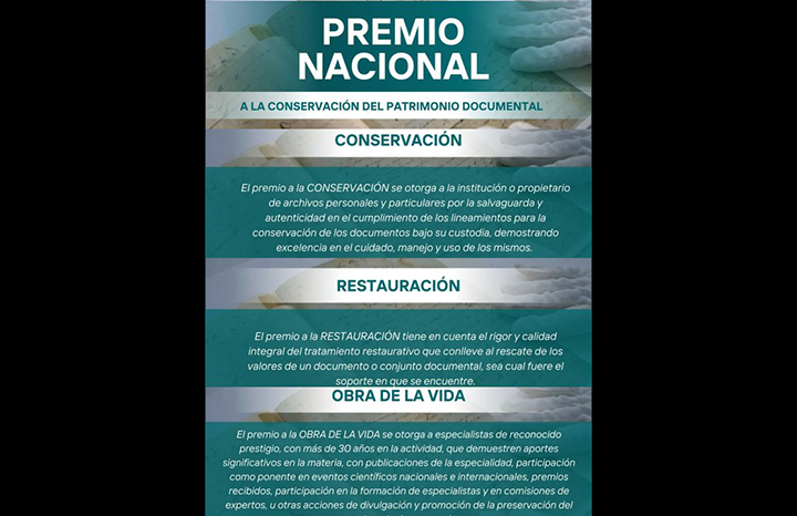 Convoca CITMA al Premio Nacional de Conservación Documental
