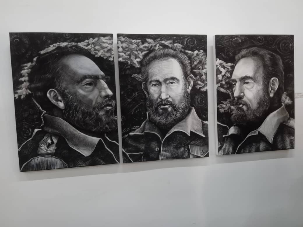 Inauguran exposición de artes visuales dedicada al centenario de Fidel