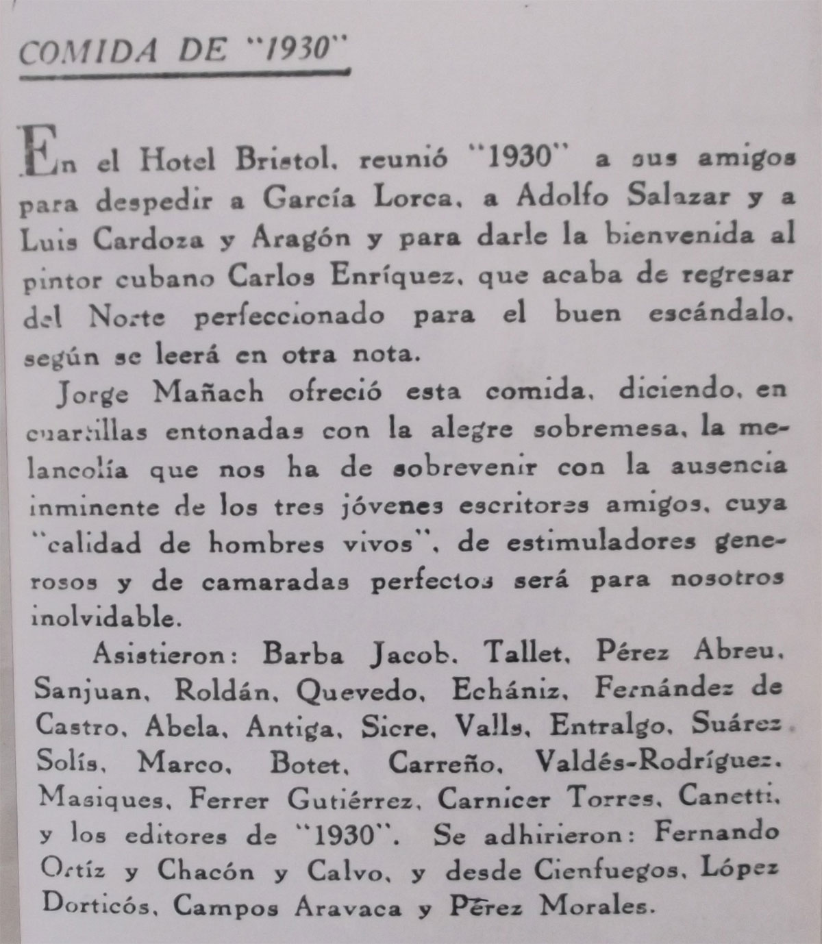 Lorca, el universal