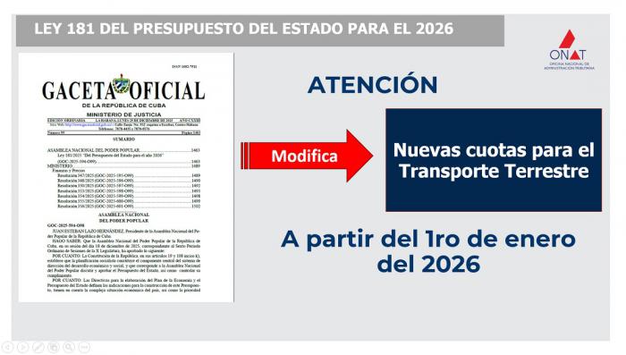 Desde hoy nuevas cuotas para impuestos del transporte terrestre