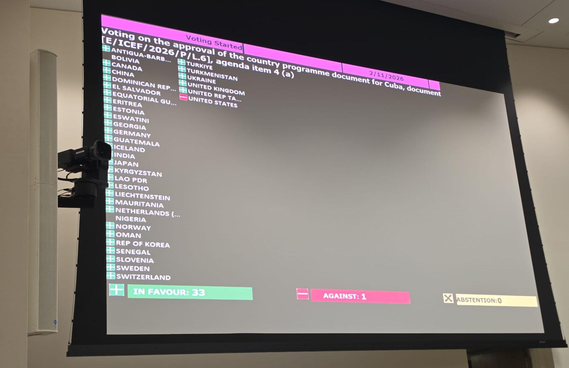 EE.UU. intenta evitar cooperación de Cuba con programas de la ONU