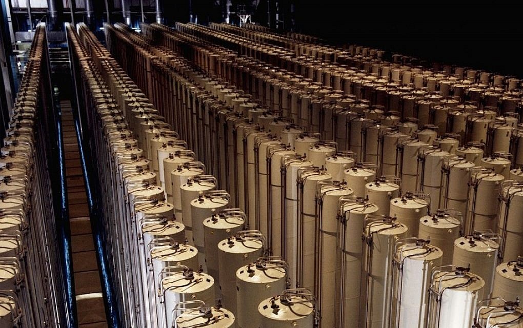 Centrifugadoras de gas utilizadas para el enriquecimiento de uranio. Foto de TVN24.