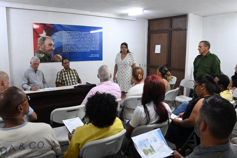 Visita Díaz-Canel el municipio capitalino de Playa 