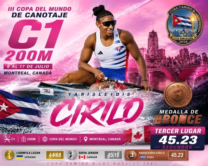 Bronce para canoísta cubana Cirilo en Copa del Mundo de Montreal 