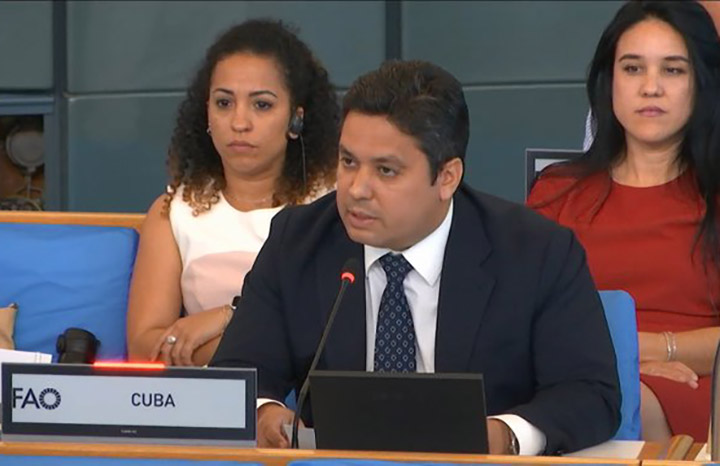Denunció Cuba en FAO recrudecimiento del bloqueo de EE.UU.