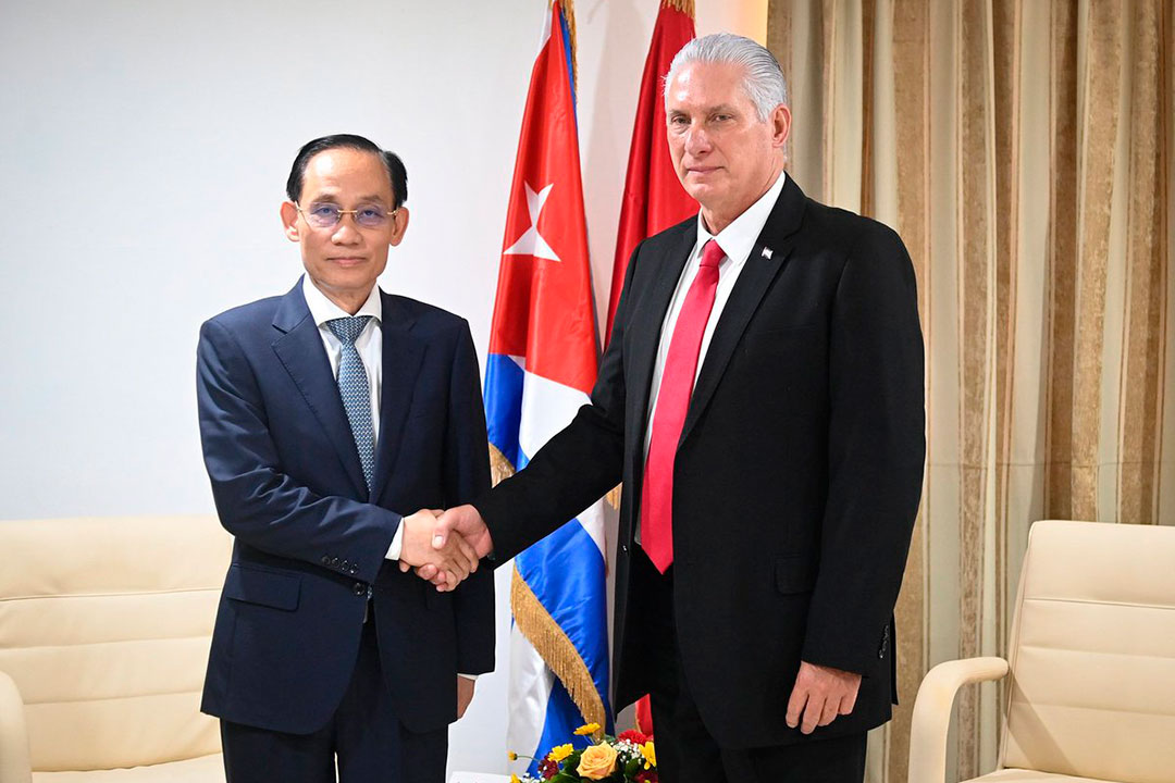 Recibió Díaz-Canel a Le Hoai Trung, canciller vietnamita 