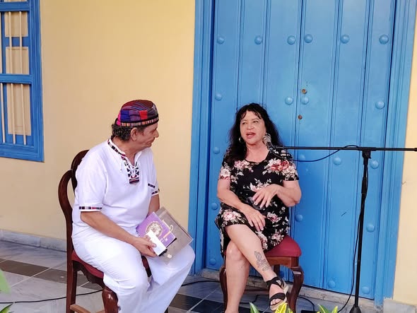 Zaida del Río, invitada al espacio "La hora de la verdad", en el Museo de Artes Decorativas. 